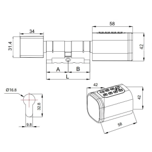Zamek elektroniczny C2